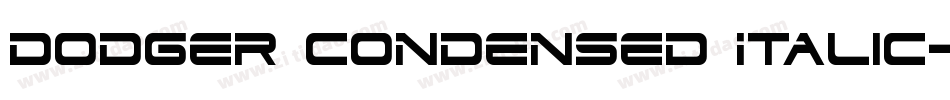 Dodger Condensed Italic字体转换